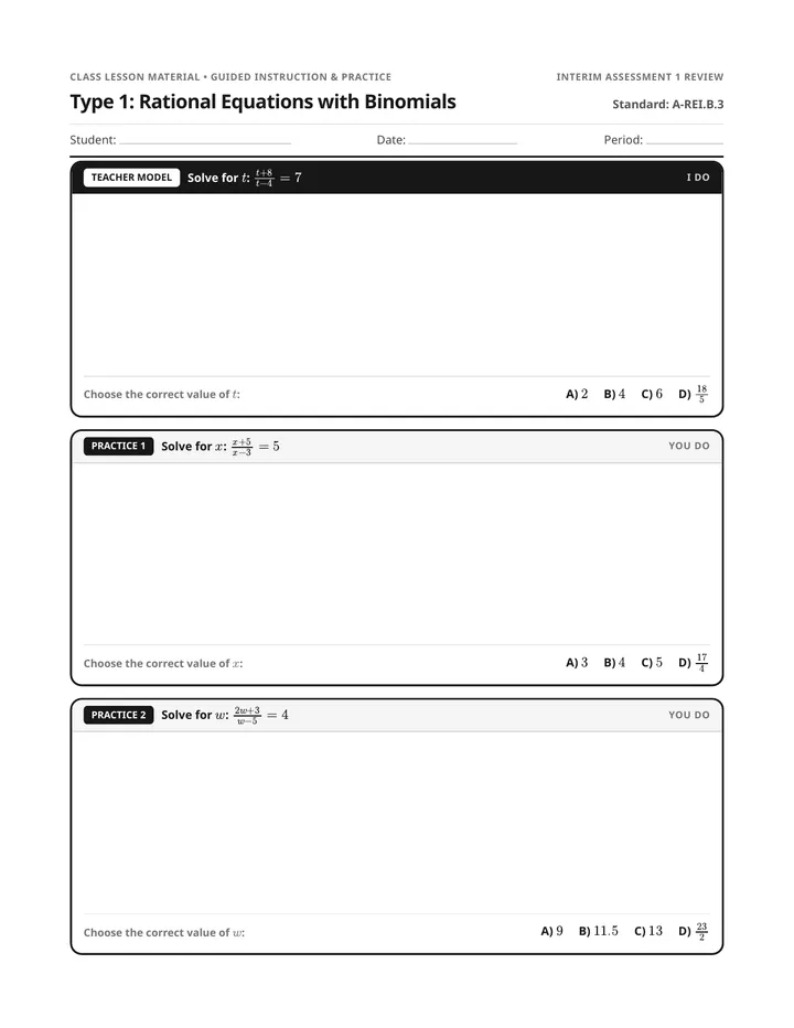 Interim Assessment Review Practice