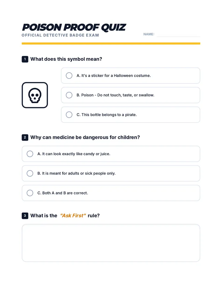 Poison Proof Quiz