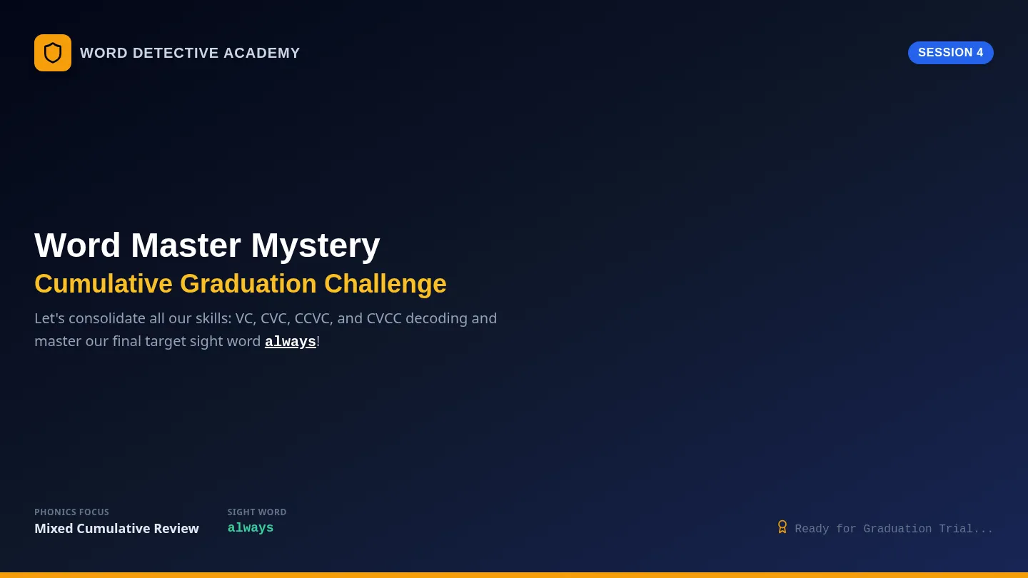Word Master Mystery Slides