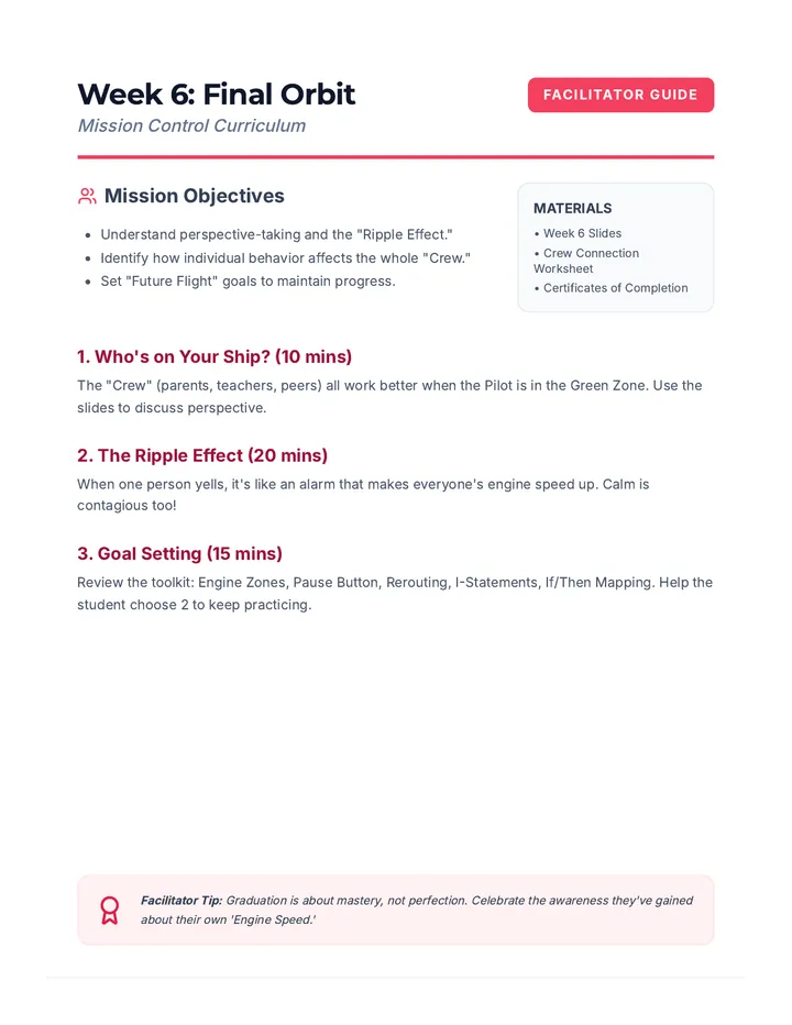 Week 6 Mission Materials