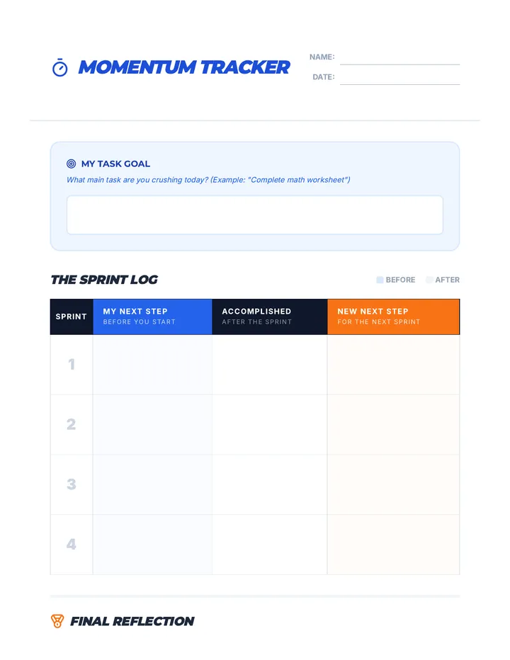Momentum Tracker Sheet