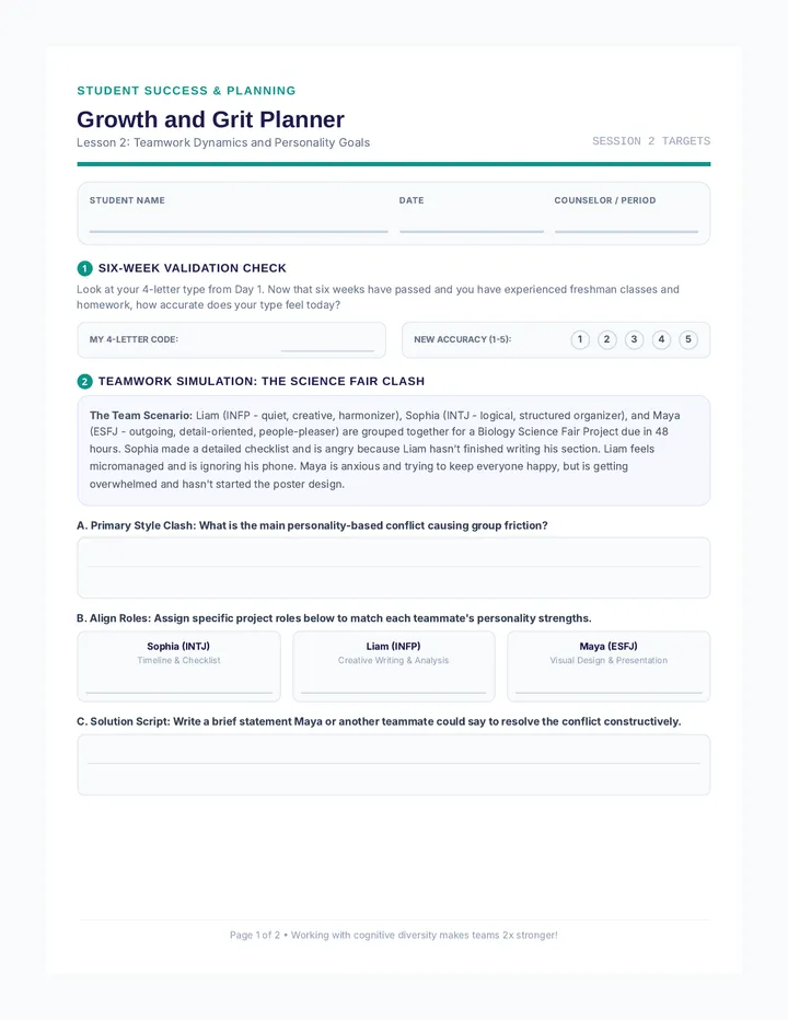 Growth and Grit Planner