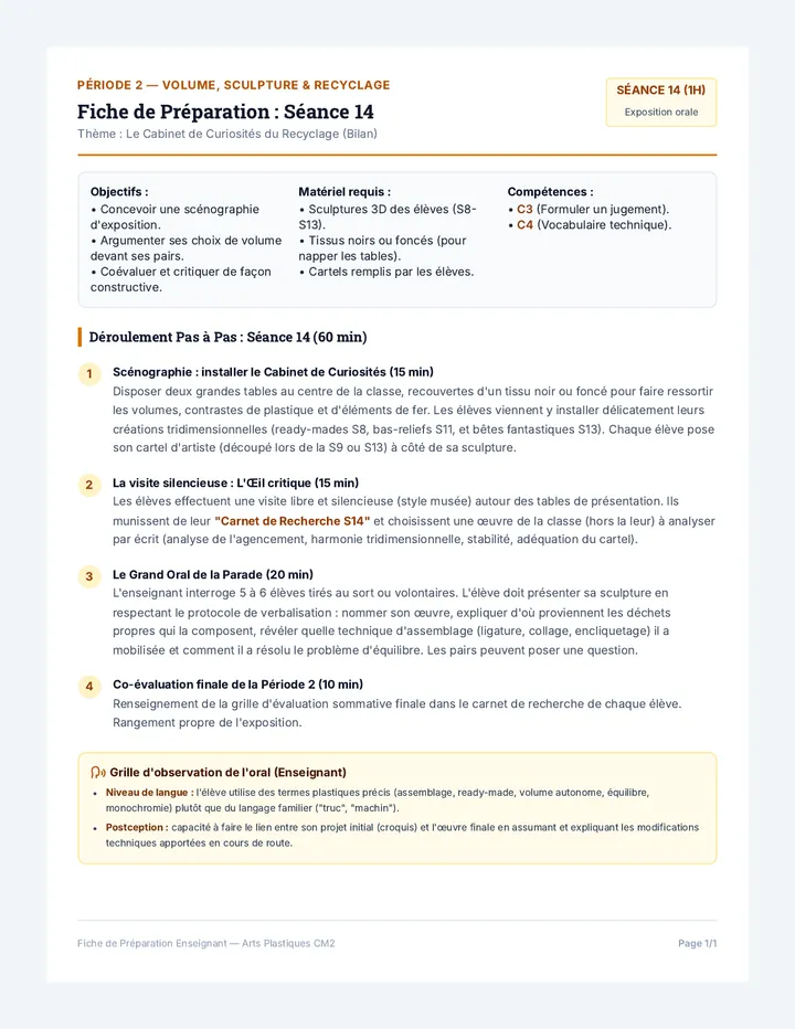 Fiche de Préparation S14 Enseignant