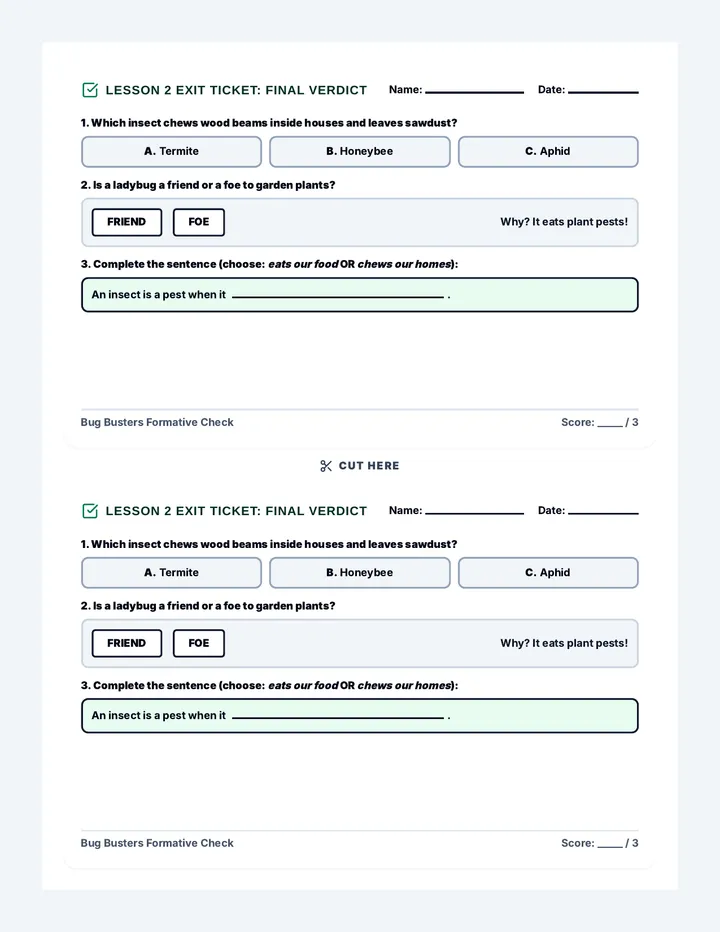 Crop Chompers Exit Ticket