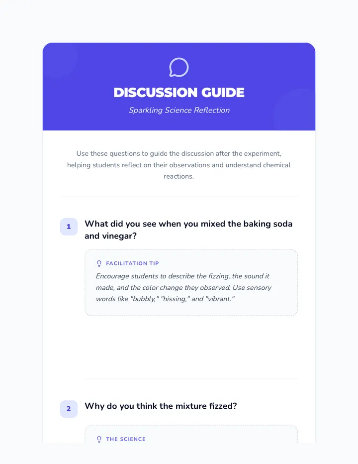 Sparkling Science Discussion Guide