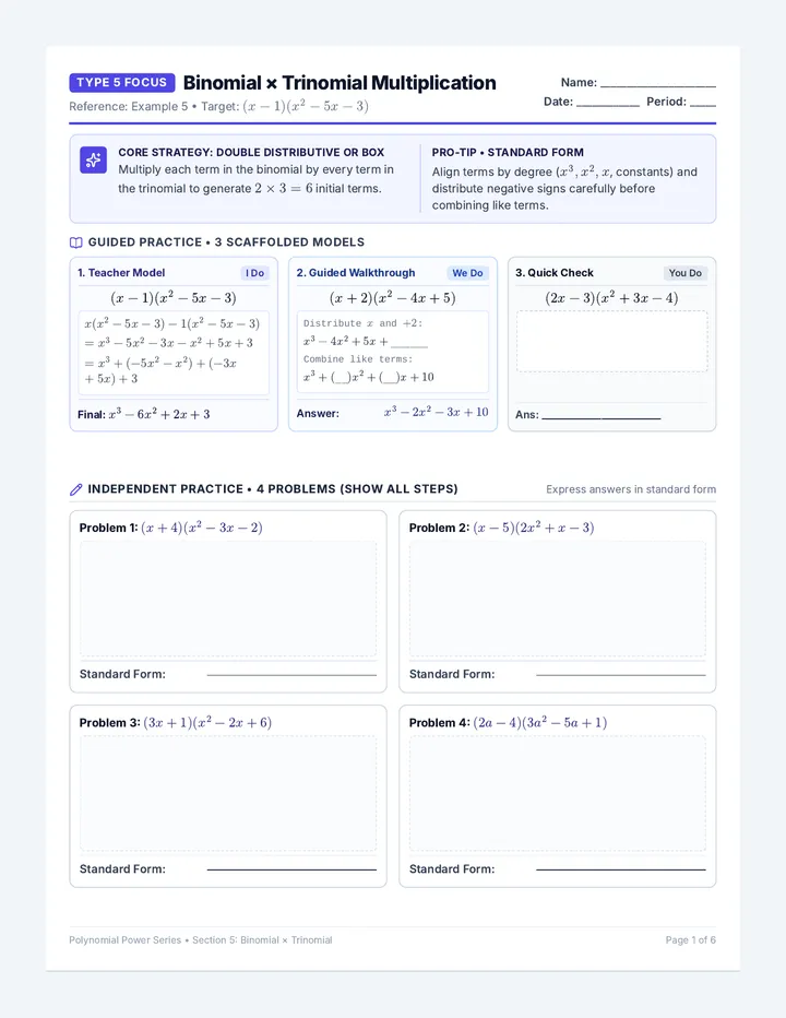 Polynomial Power Guided Notes