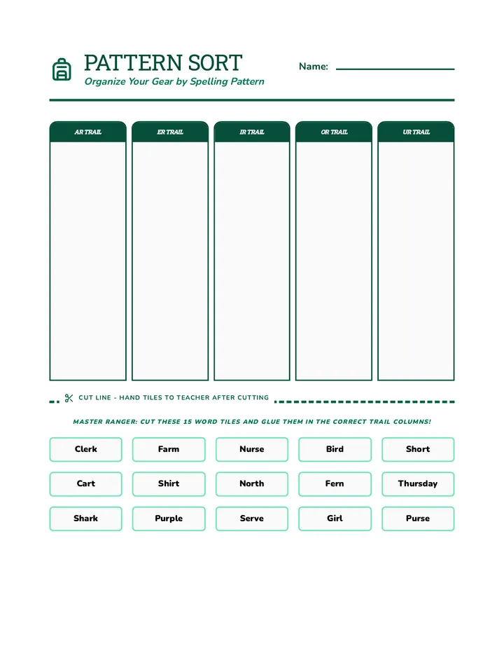 Pattern Sort Activity