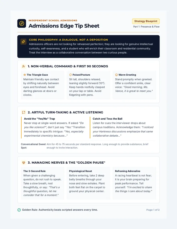 Admissions Edge Tip Sheet