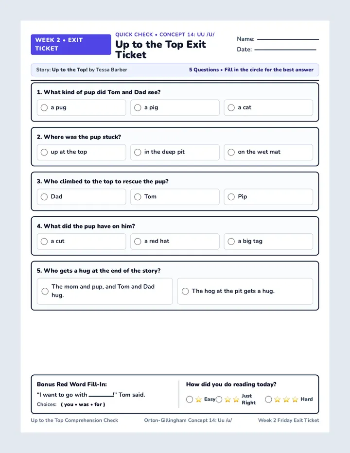 Week 2 Friday Exit Ticket