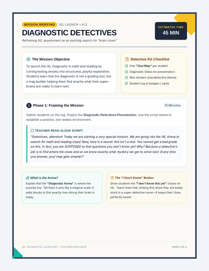 Diagnostic Detectives Teacher Guide