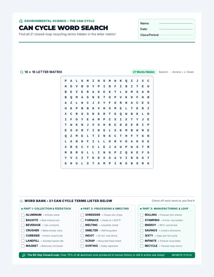 Infinite Loop Word Search