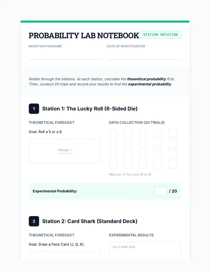Probability Lab Notebook
