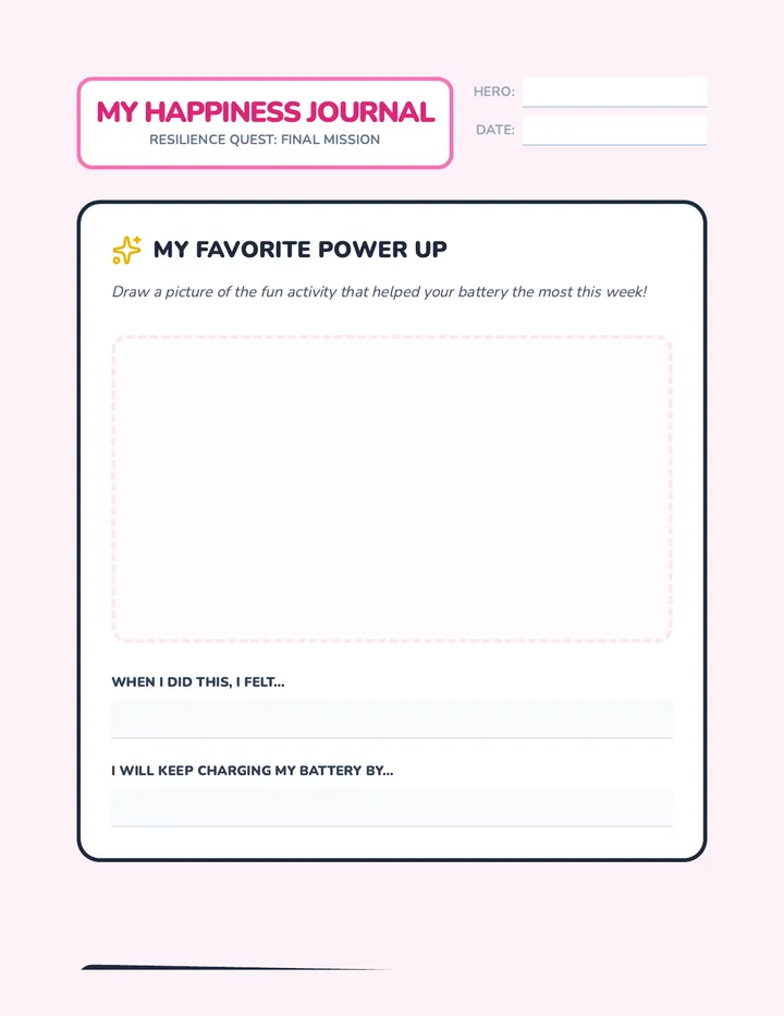 Happiness Journal Worksheet