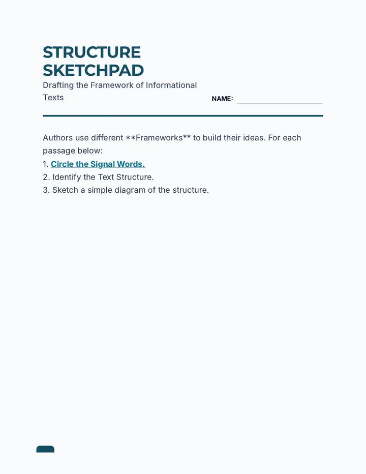 Structure Sketchpad Worksheet