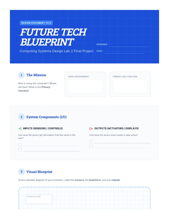 Future Tech Blueprint Worksheet