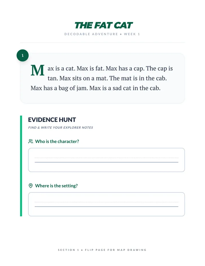 Short a Decodable Activity