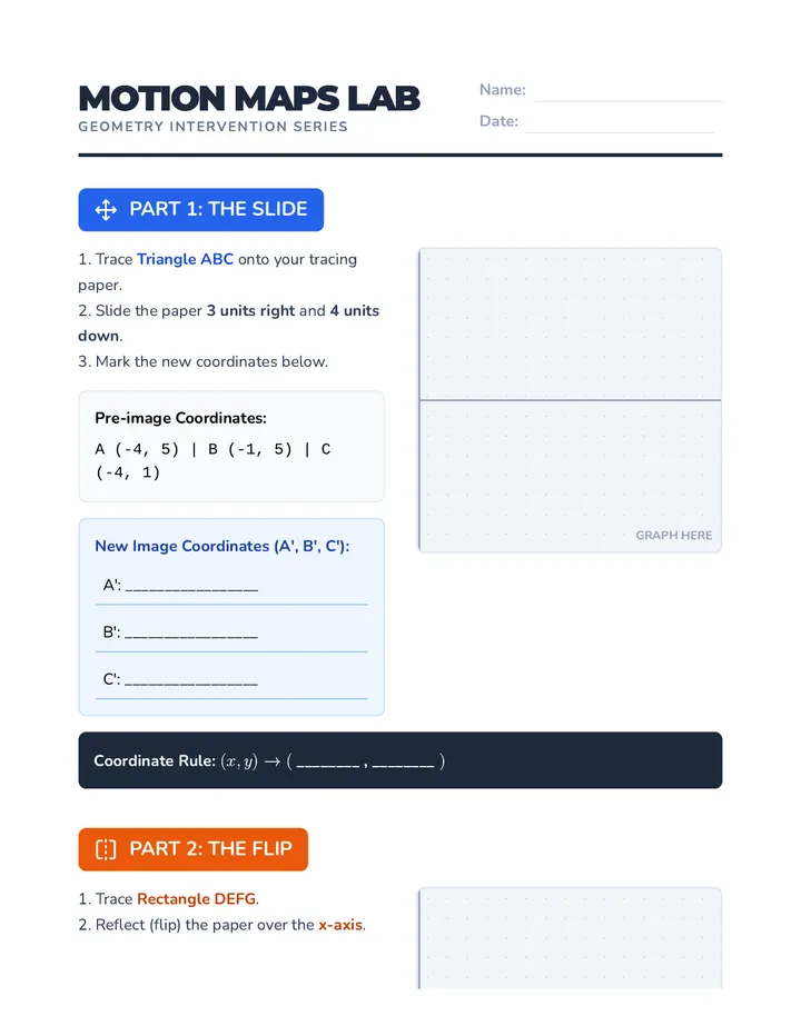 Motion Maps Worksheet