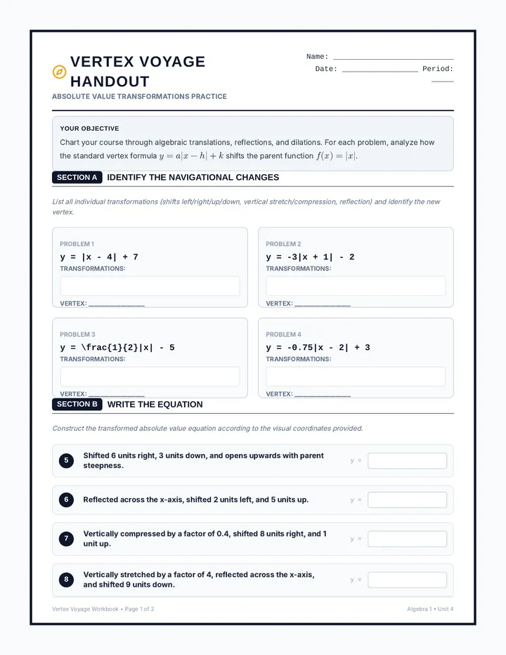 Vertex Voyage Worksheet
