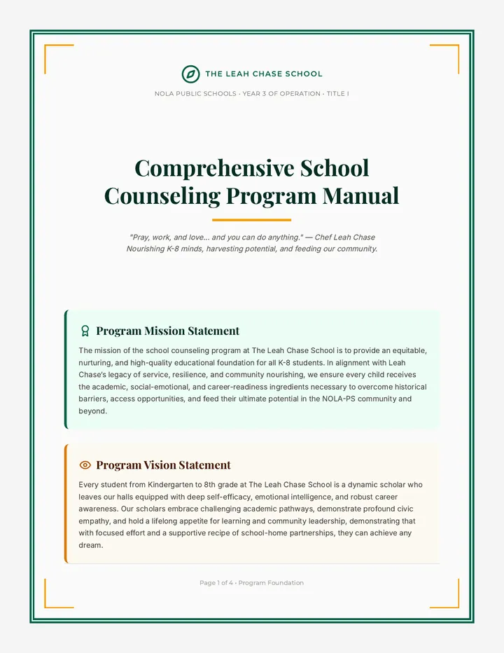 Counselor Program Manual