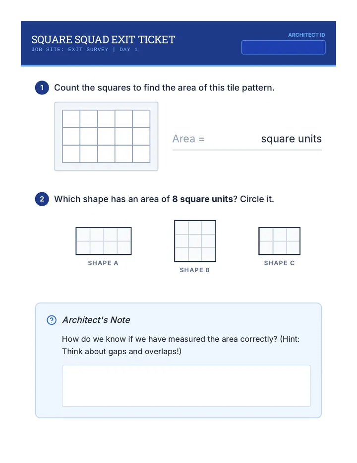 Square Squad Exit Ticket