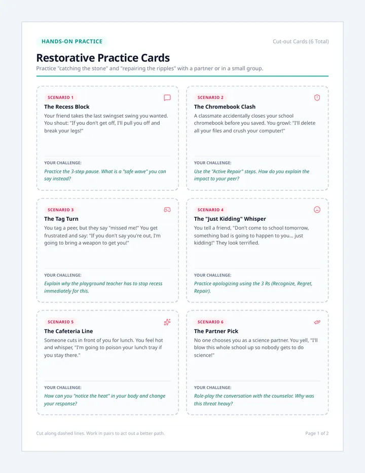 Repair Practice Cards