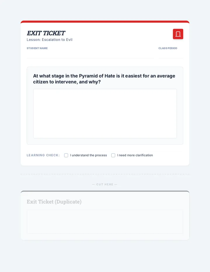 Citizen Intervention Exit Ticket
