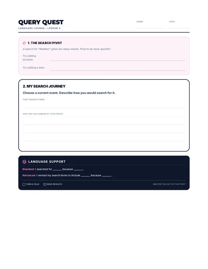 Query Quest Worksheet