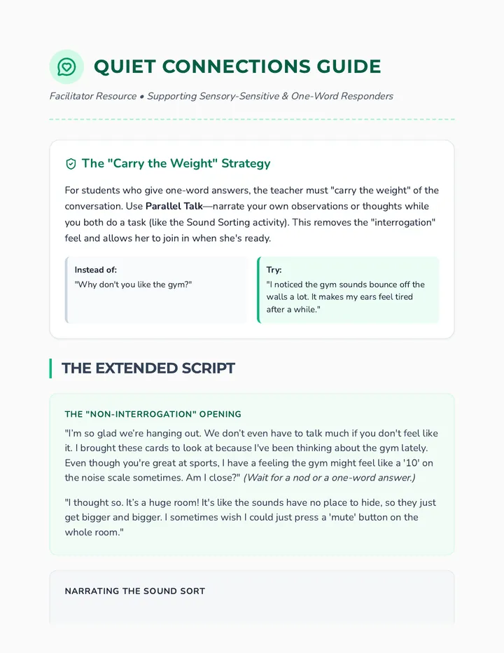 Quiet Connections Facilitator Guide