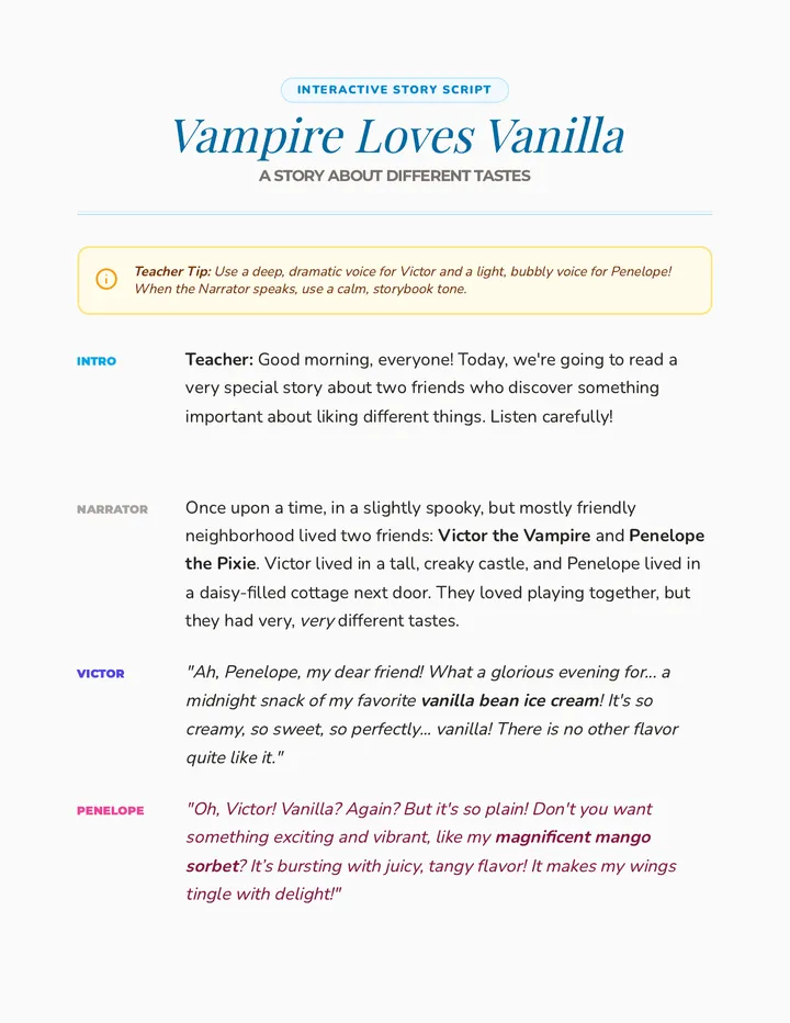 Vampire Loves Vanilla Script