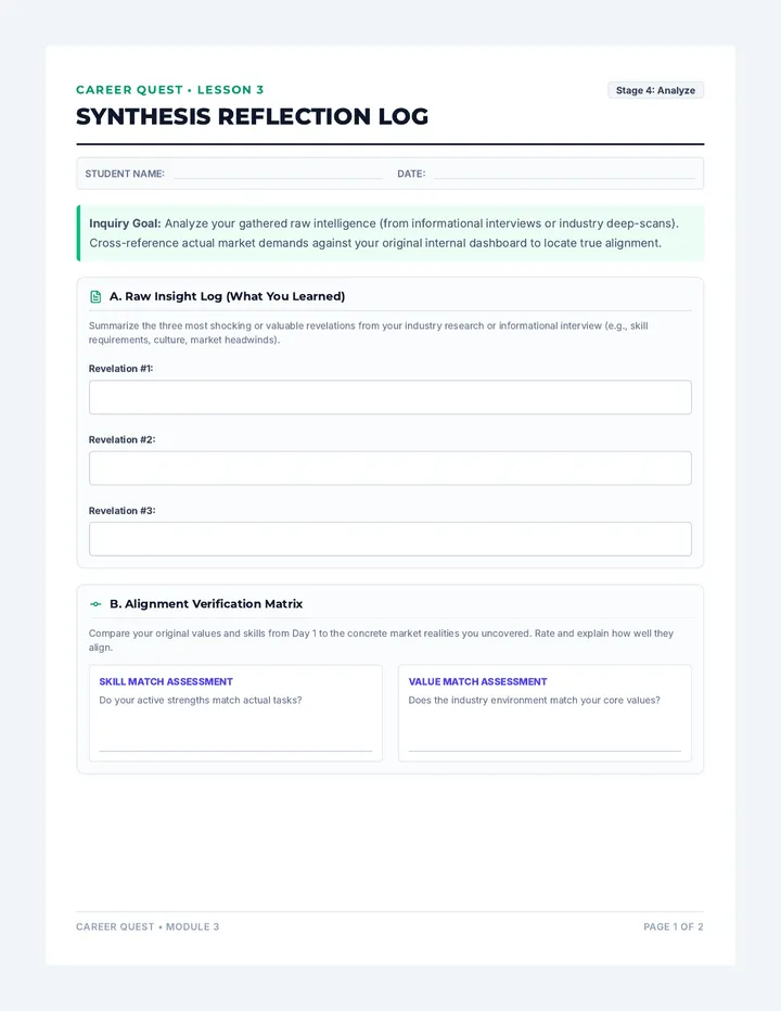 Action Blueprint Worksheet