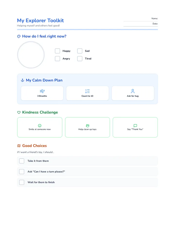 Explorer Toolkit Worksheet
