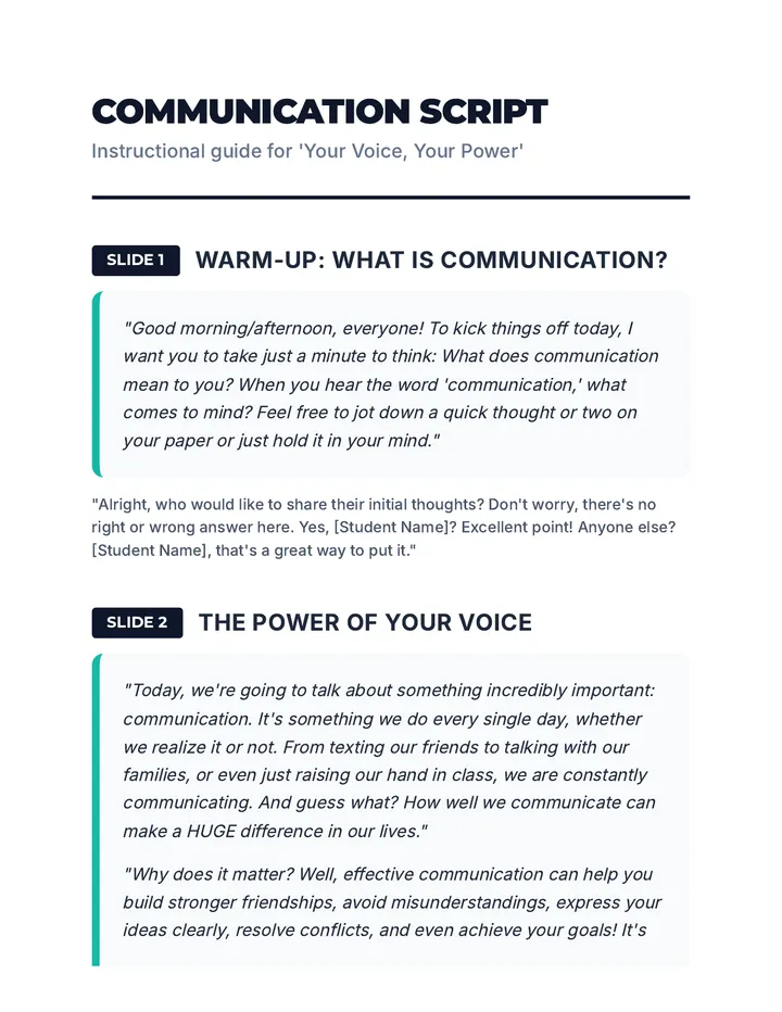 Voice Power Script