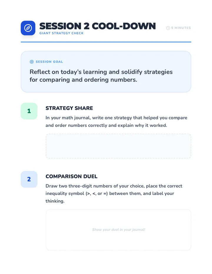 Session 2 Cool-Down Guide