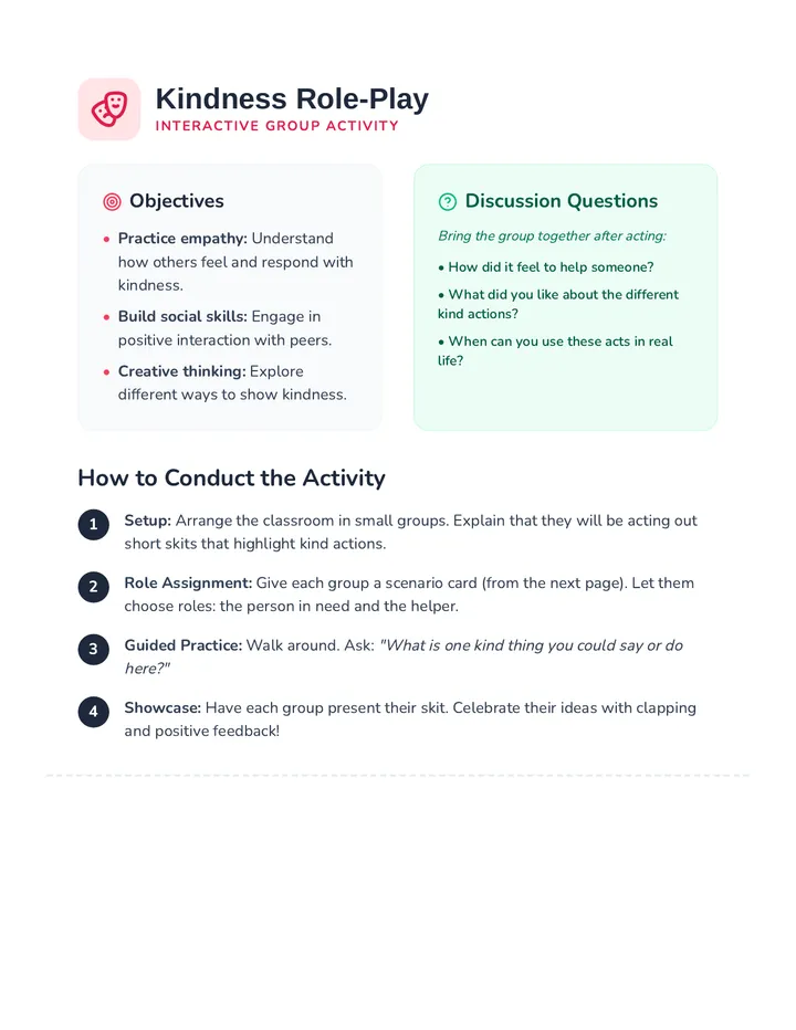 Kindness Role-Play Activity