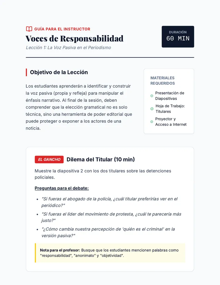 Voices of Responsibility Teacher Guide