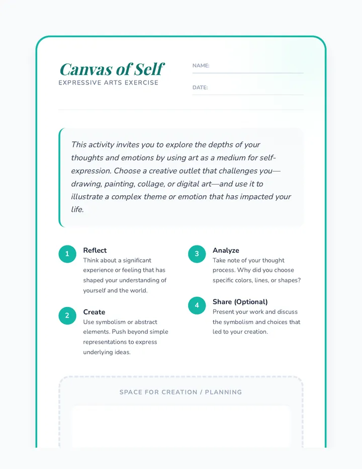Canvas of Self Activity