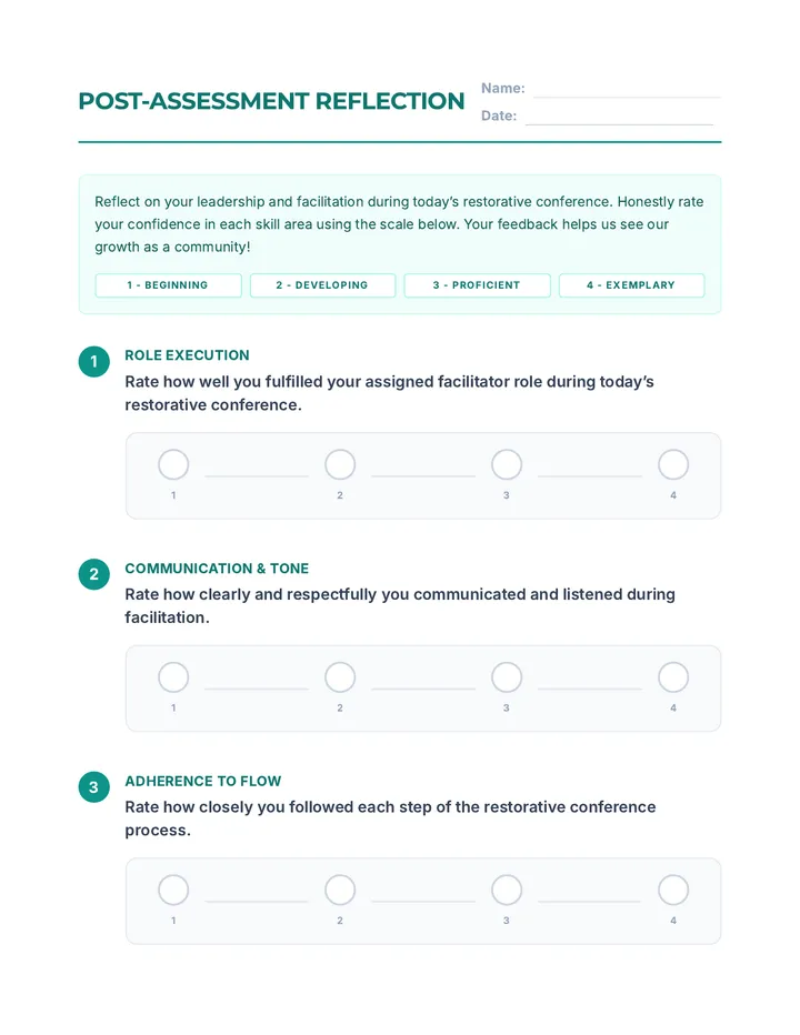 Post-Assessment Likert Survey Quiz