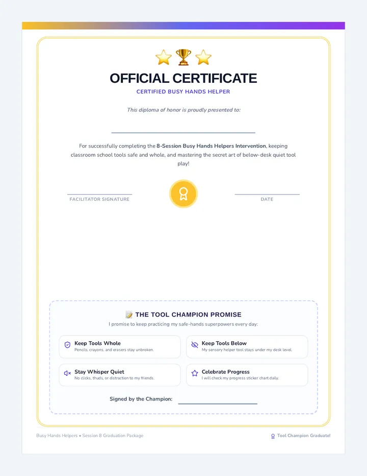 Tool Champion Certificates