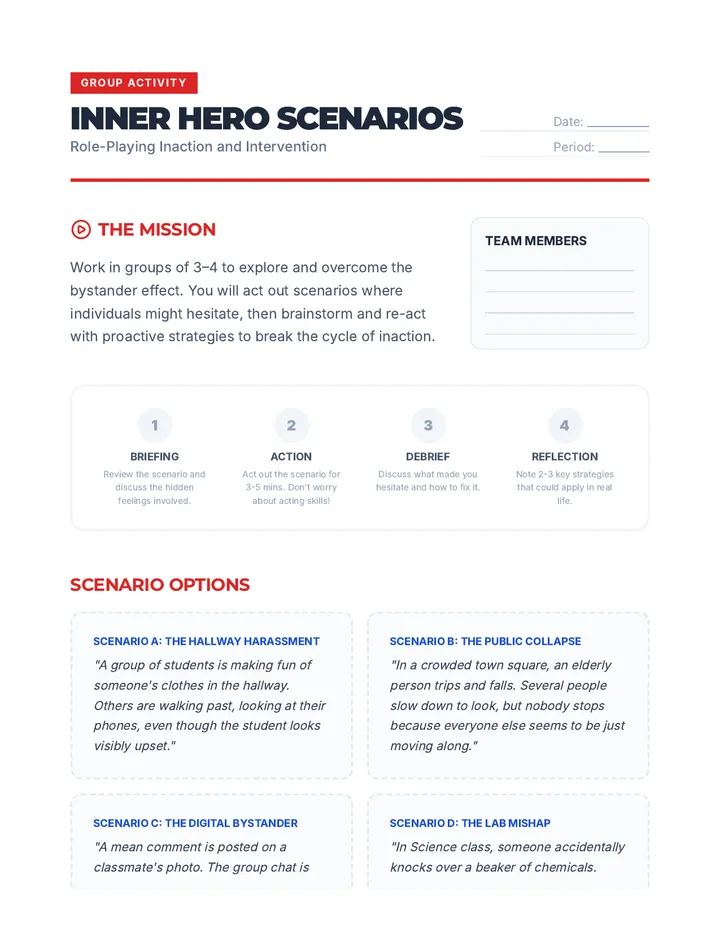 Bystander Scenarios Activity