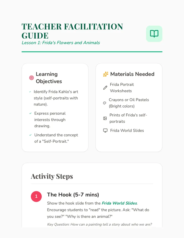 Frida Lesson Guide