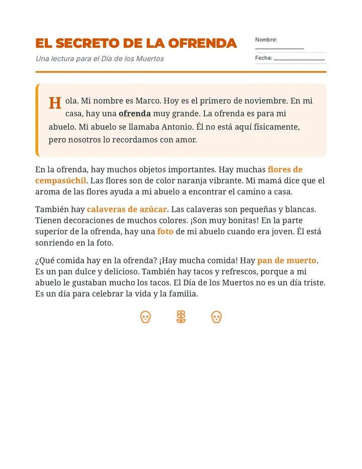 Secret of the Ofrenda Reading