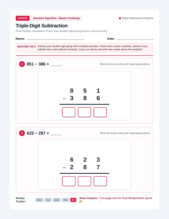 Friday Practice Worksheet