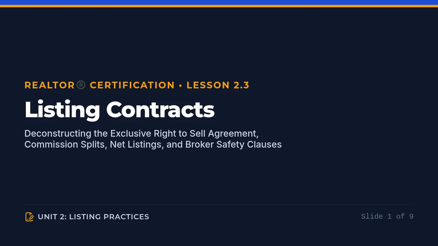Listing Contract Slides