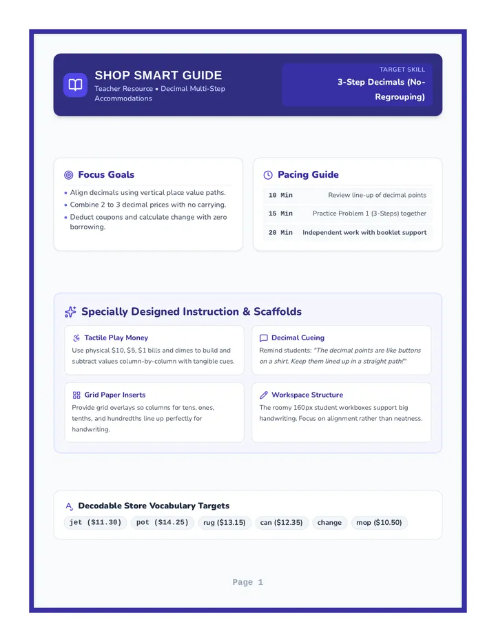 Shop Smart Teacher Guide