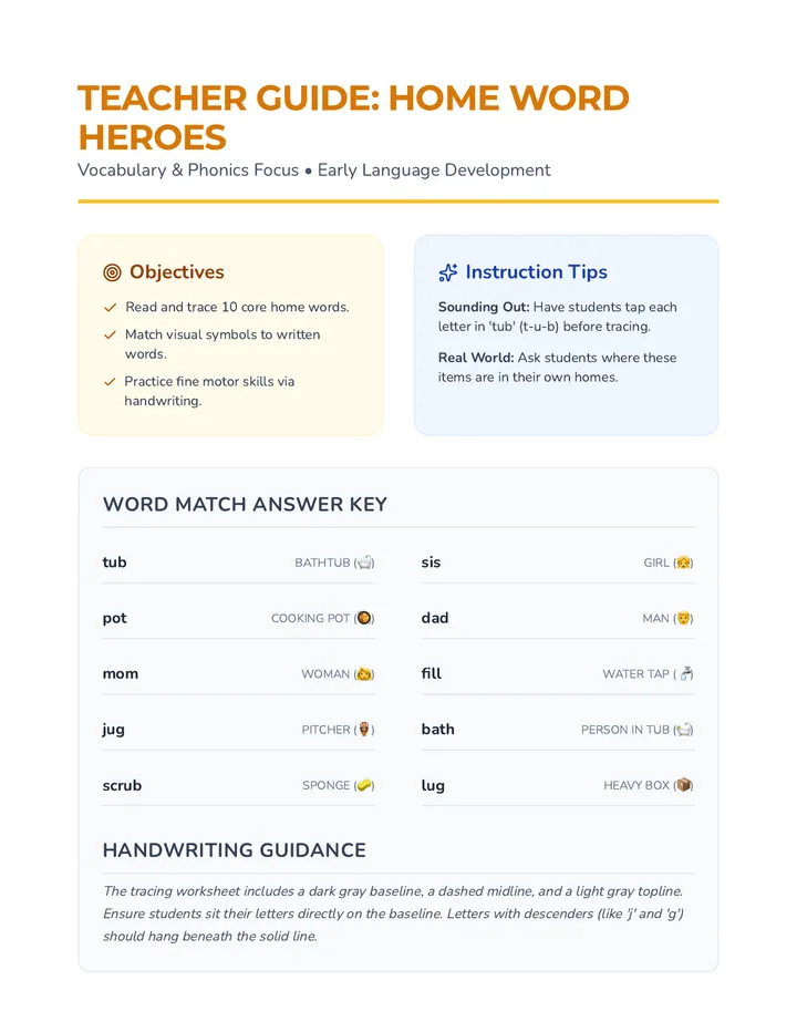 Home Word Heroes Teacher Guide