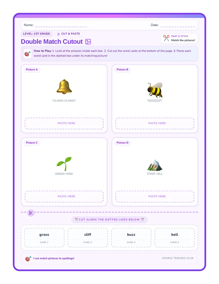 Double Match Worksheet