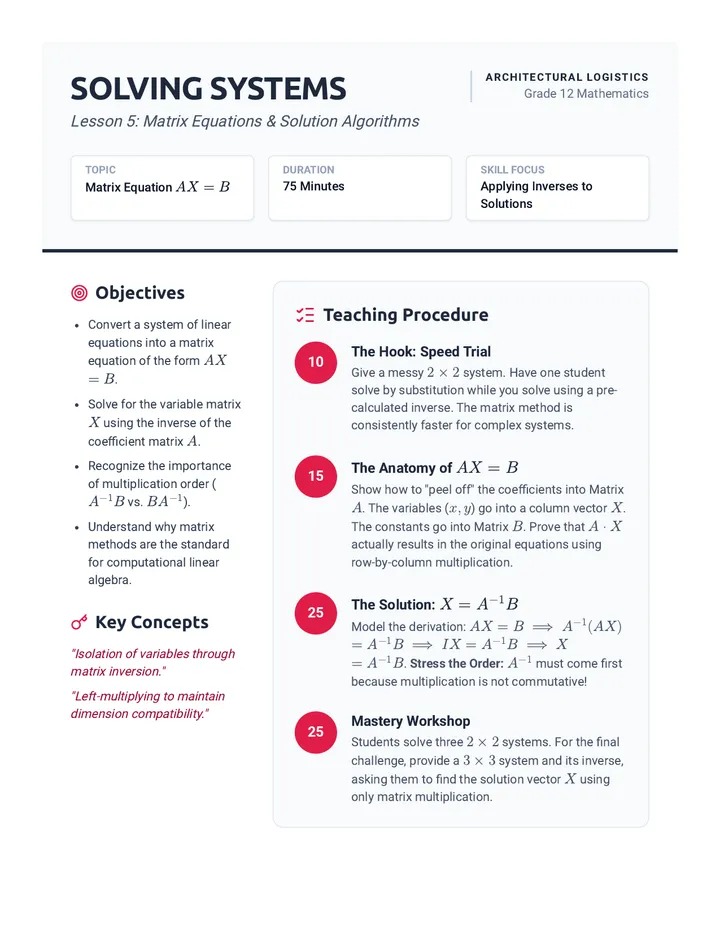 System Solutions Teacher Guide