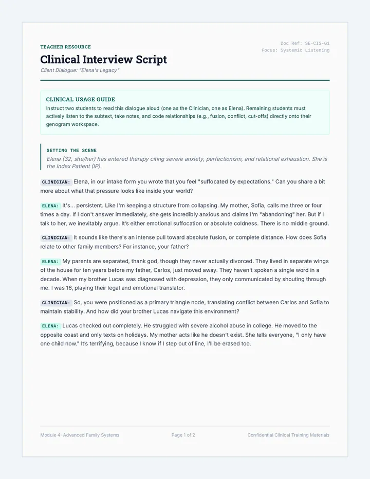 Clinical Interview Script