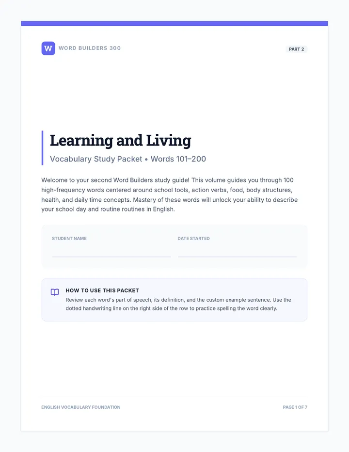 Learning Study Packet