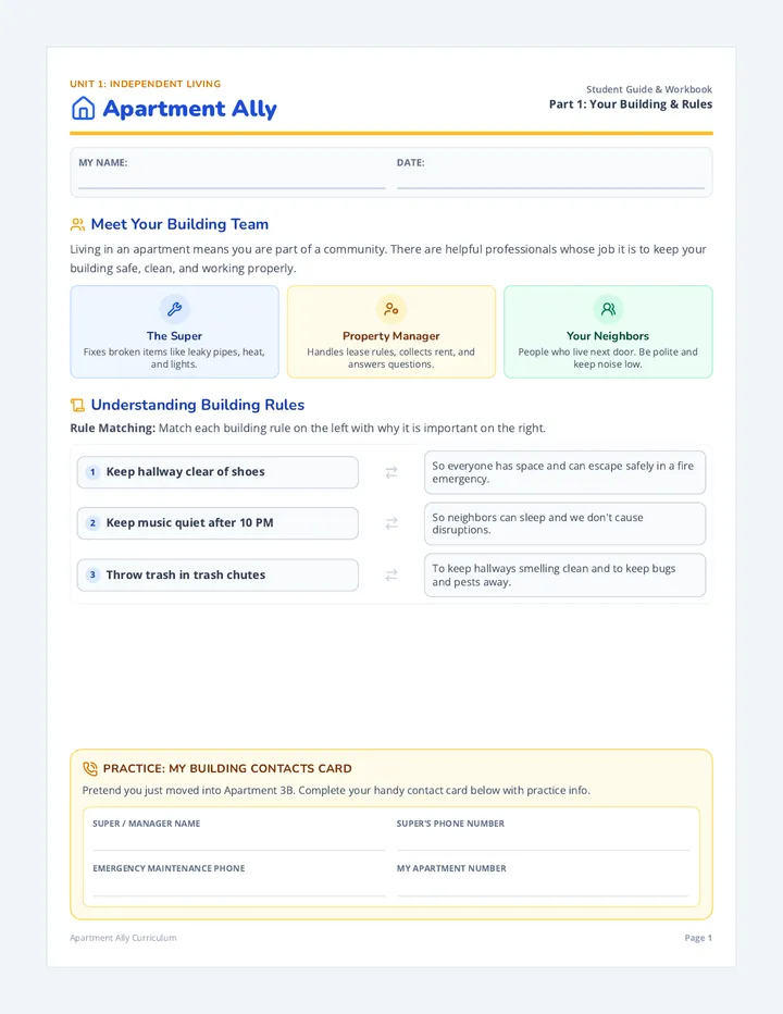 Apartment Ally Workbook